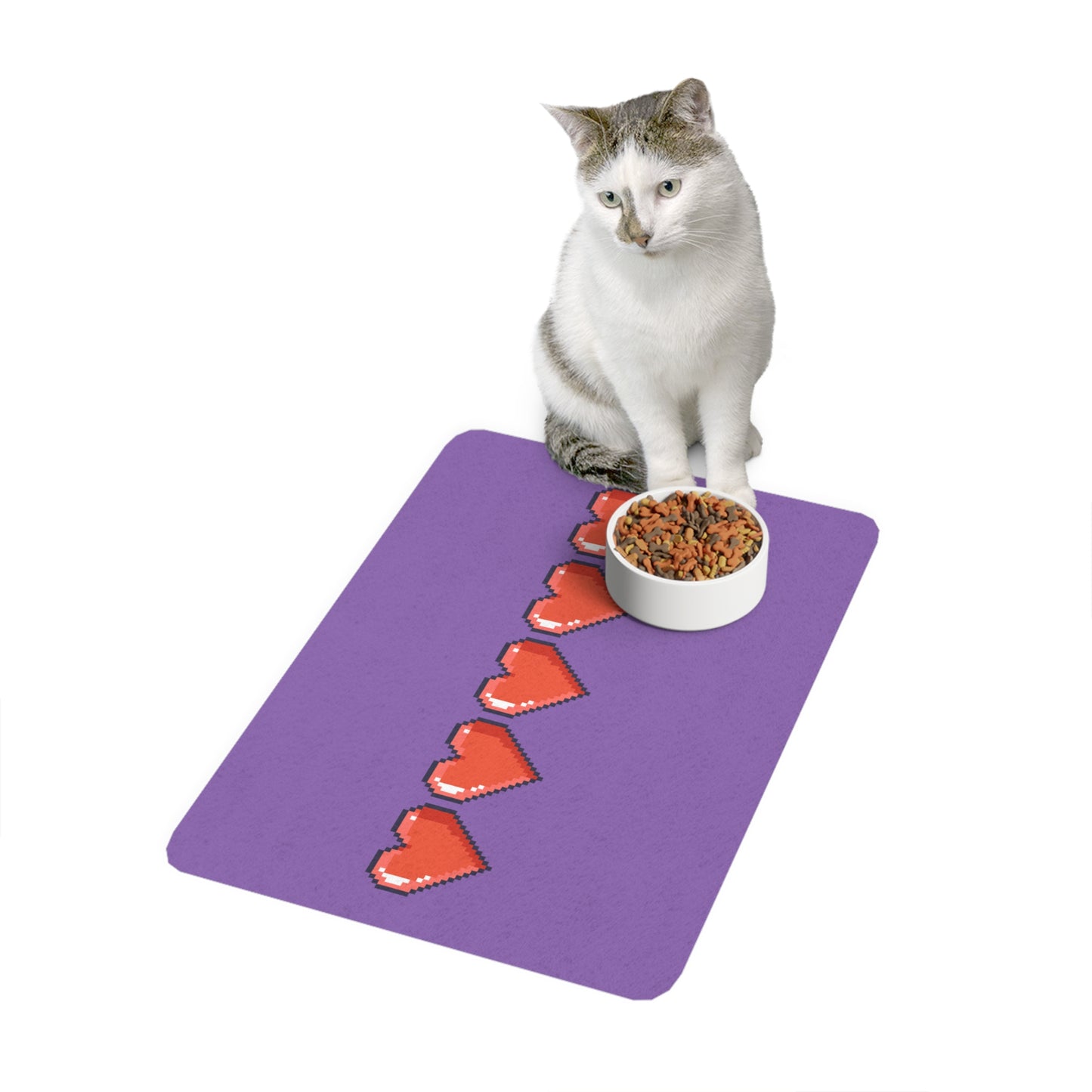 PixelHeart Pet Food Mat