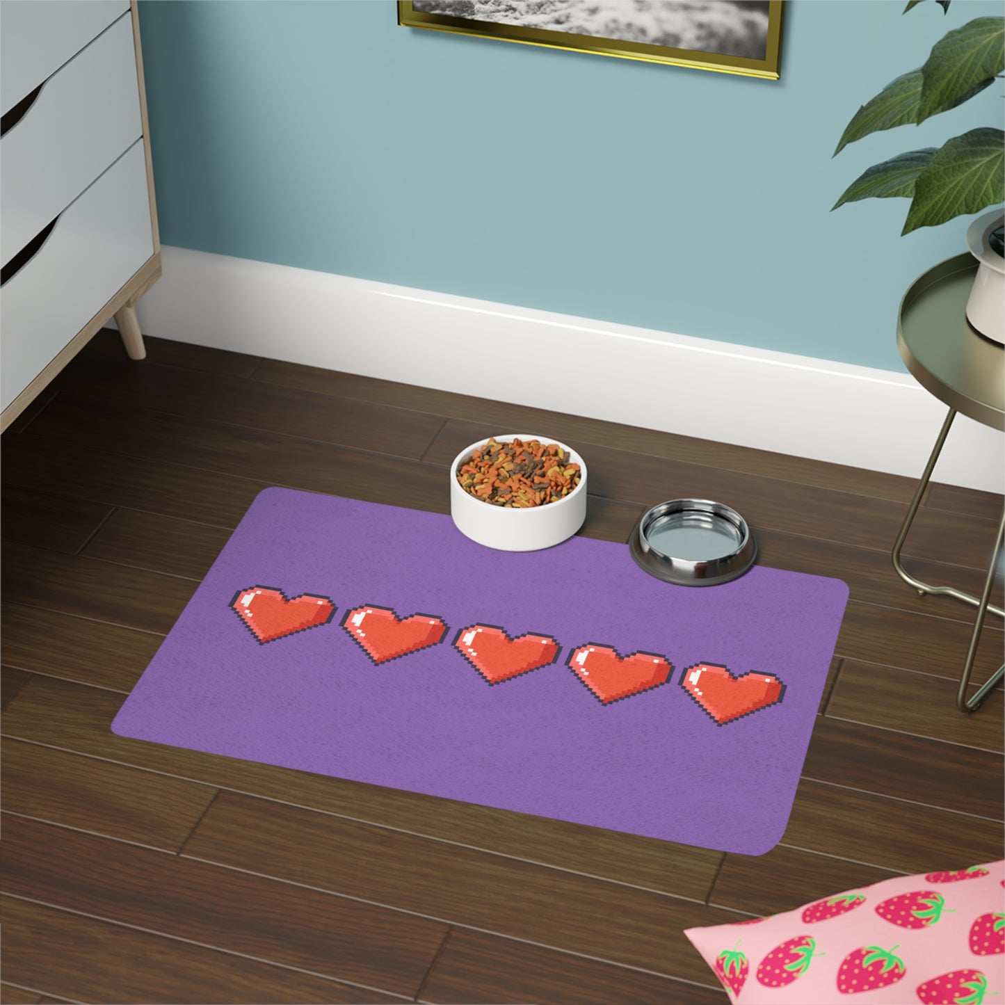 PixelHeart Pet Food Mat