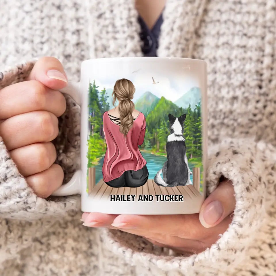 Woman + Dog Personalized Mug
