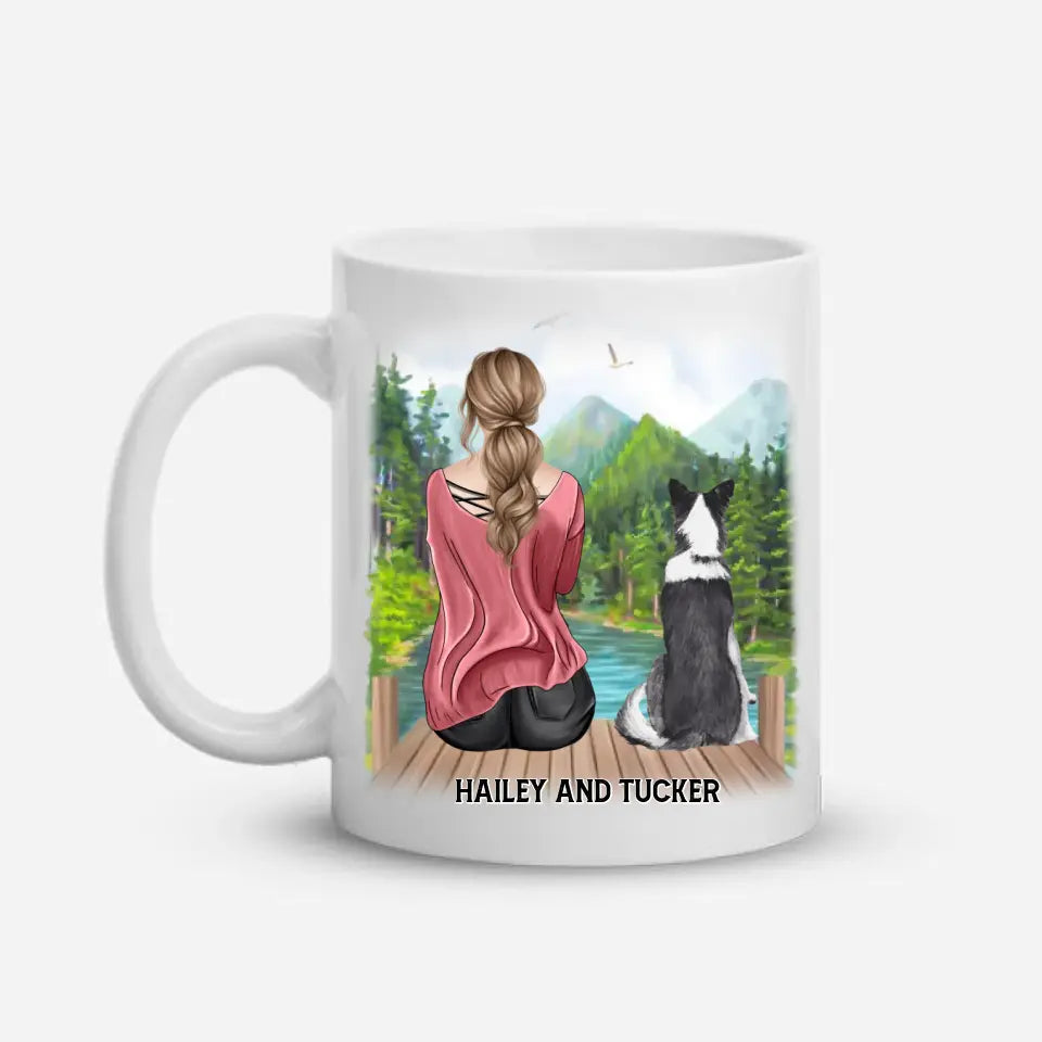 Woman + Dog Personalized Mug