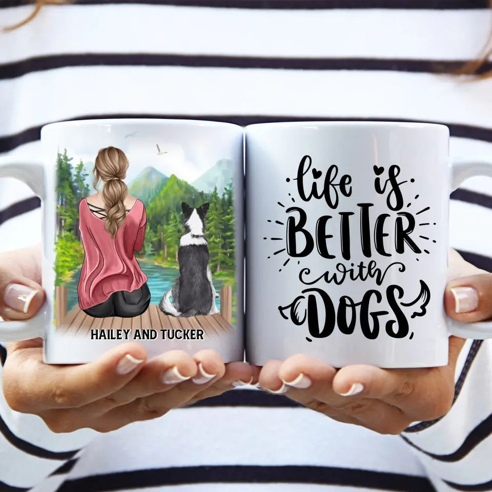 Woman + Dog Personalized Mug