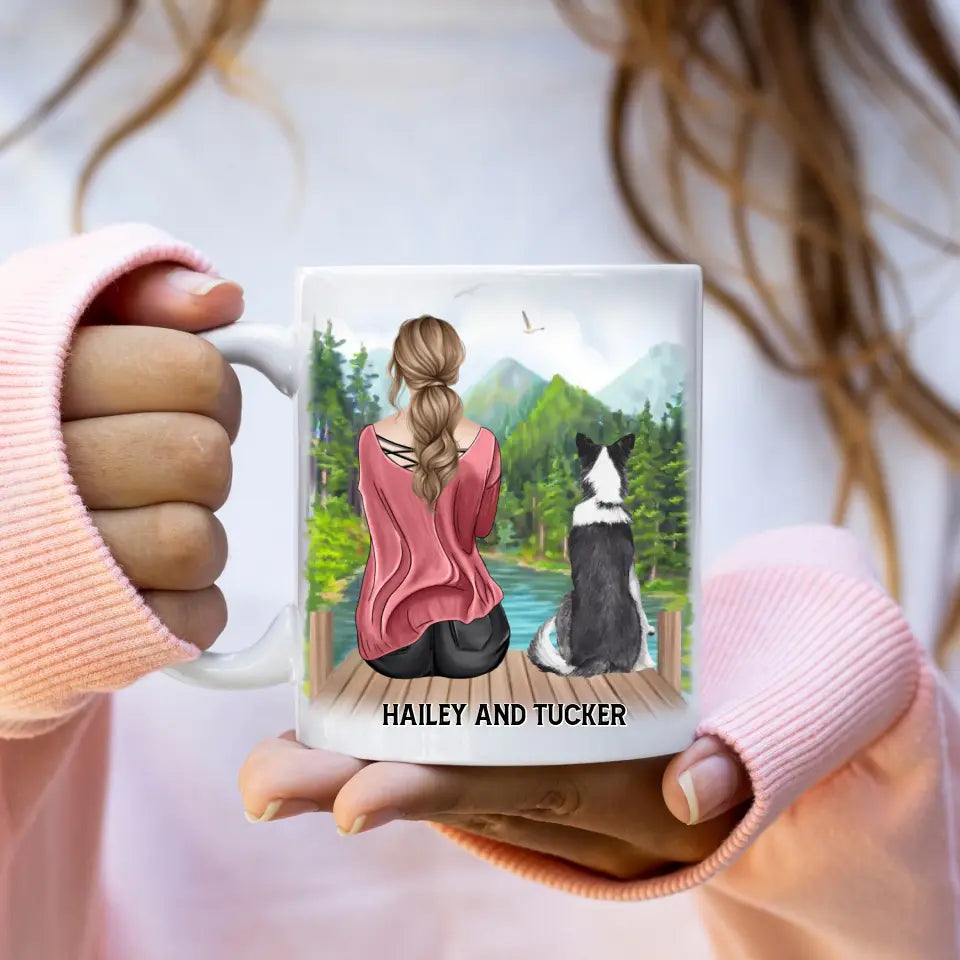Woman + Dog Personalized Mug