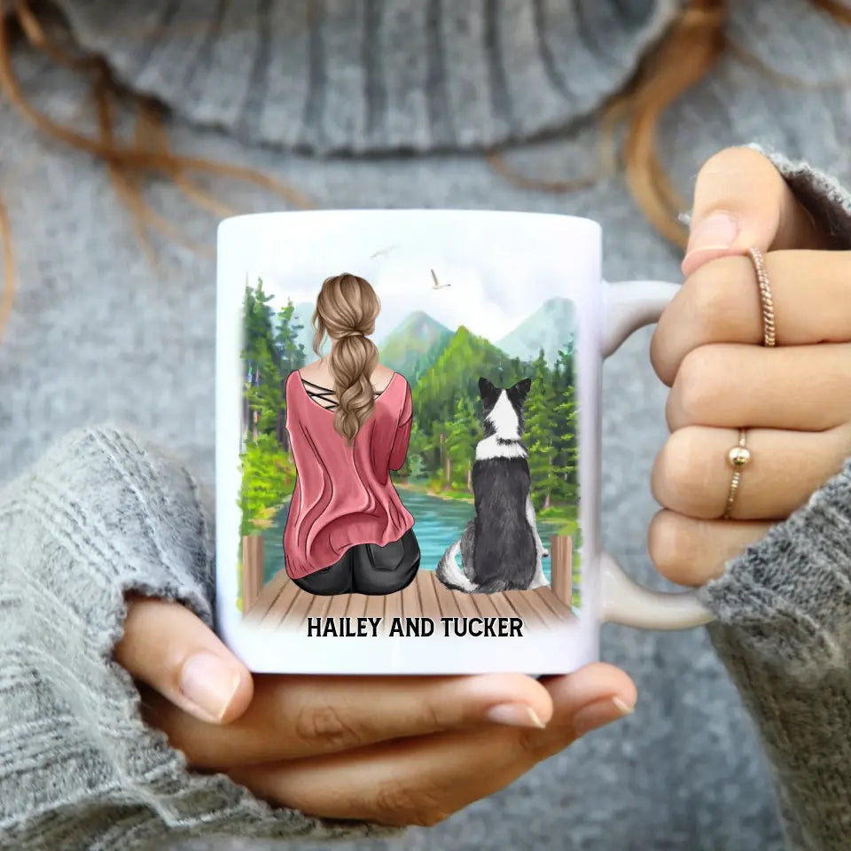 Woman + Dog Personalized Mug