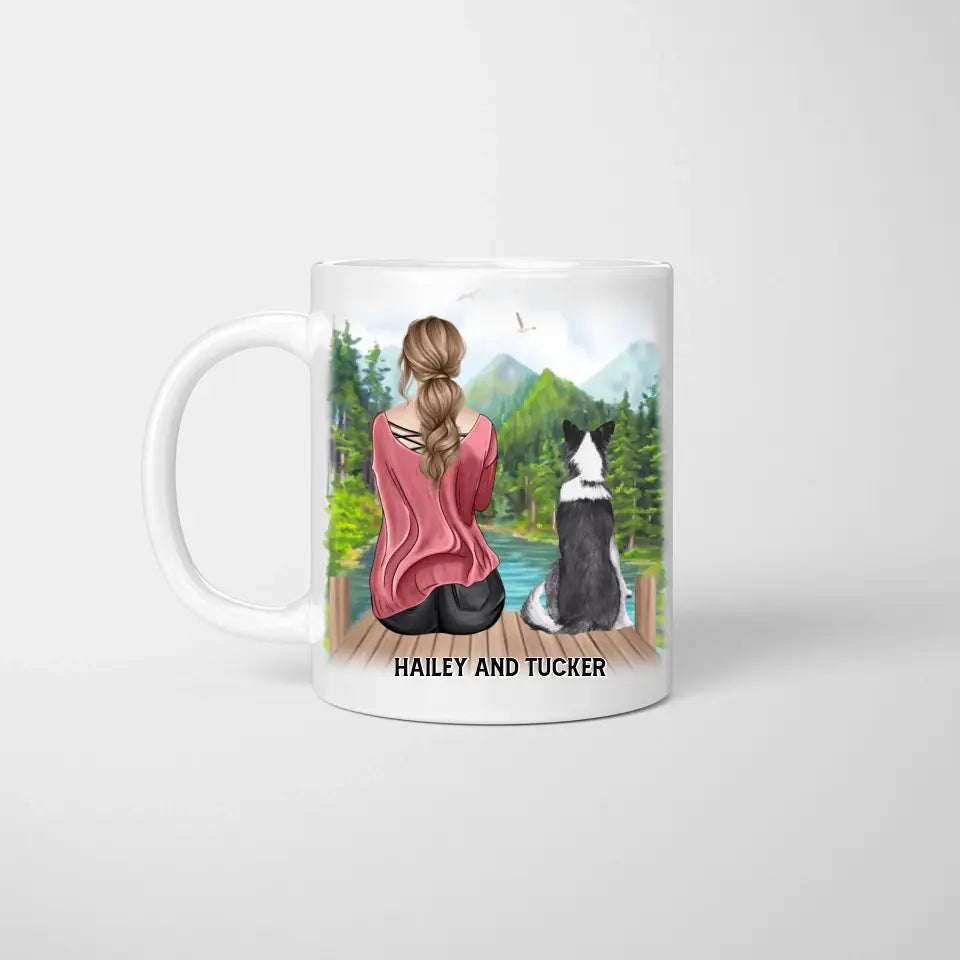 Woman + Dog Personalized Mug