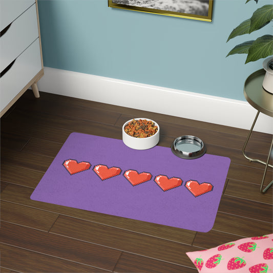 PixelHeart Pet Food Mat