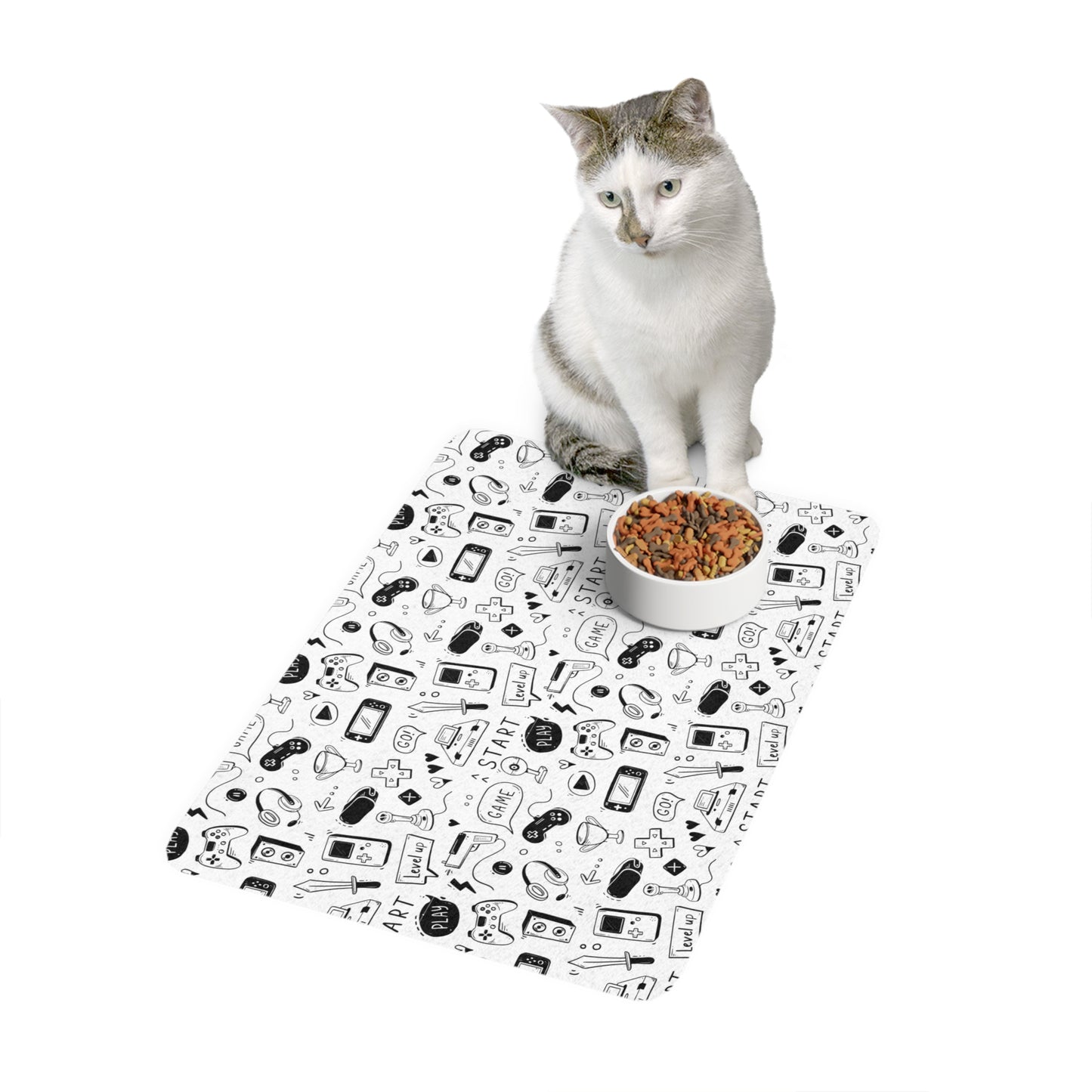 For the Love of Gaming Pet Food Mat