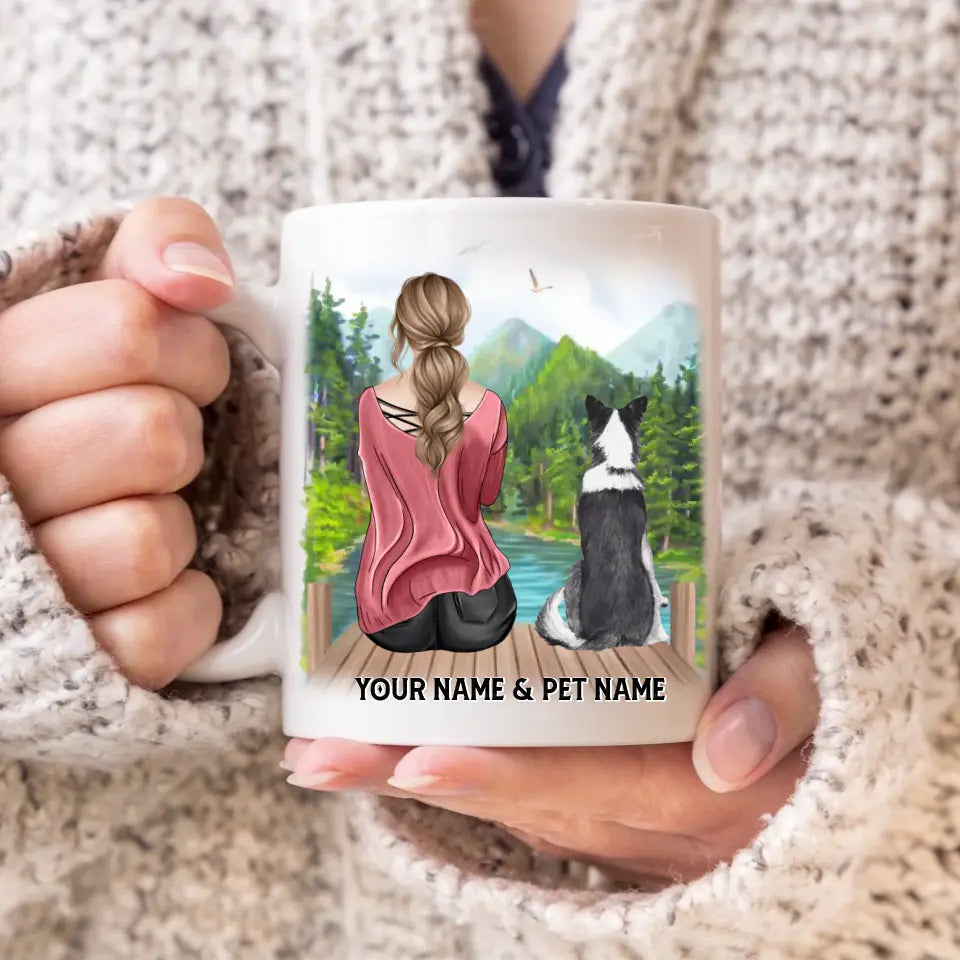 Man + Dog Personalized Mug
