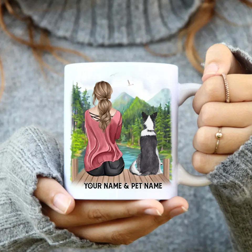 Man + Dog Personalized Mug