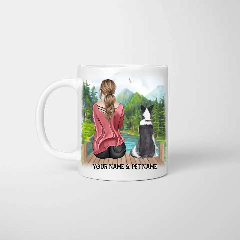 Man + Dog Personalized Mug