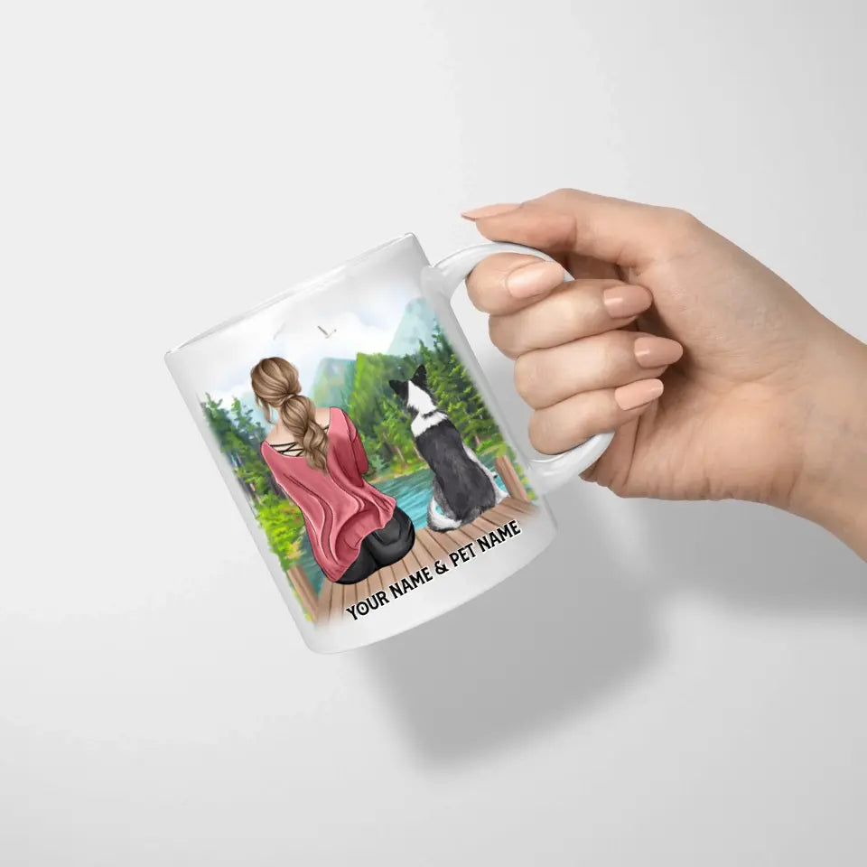 Man + Dog Personalized Mug